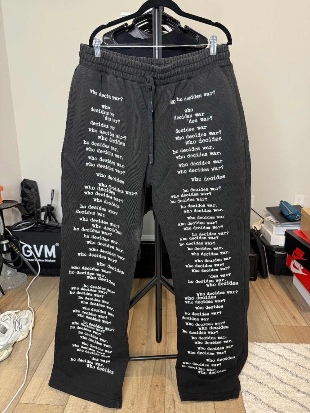 Who Decides War scripture sweatpants